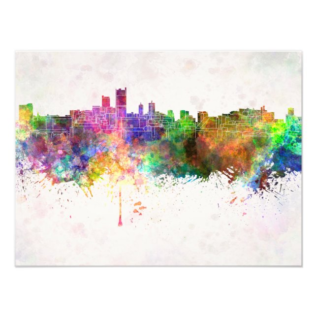 Foto Leeds skyline in watercolor background (Frente)