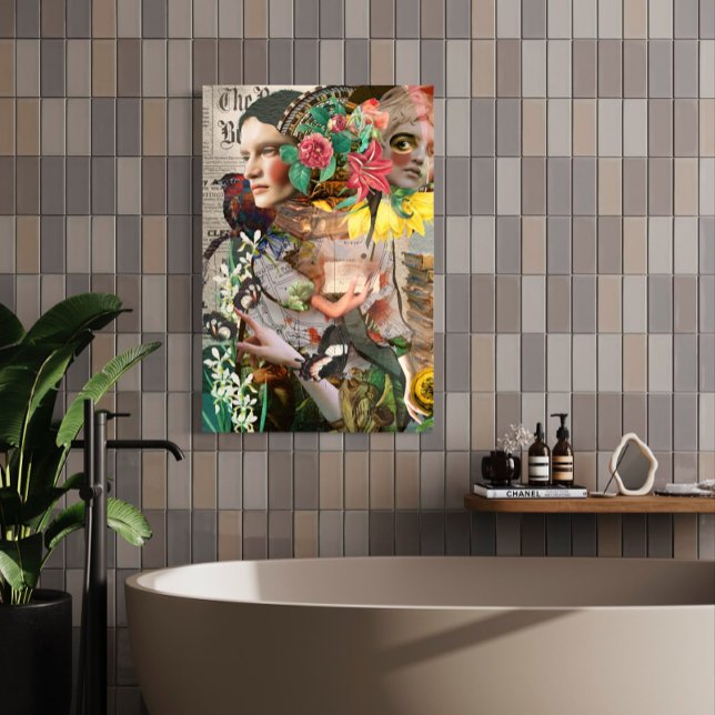 Foto Letra Secreta Colagem Digital Vintage (Criador carregado)