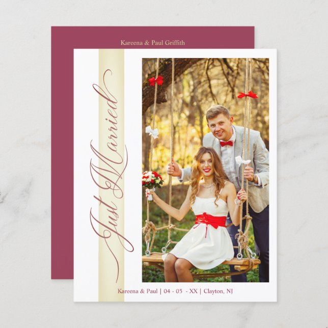 Foto Letterd de Recem casados de Casamento de Orça (Frente/Verso)