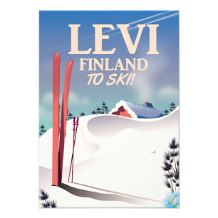 Foto Levi, poster de viagens do esqui de Finlandia