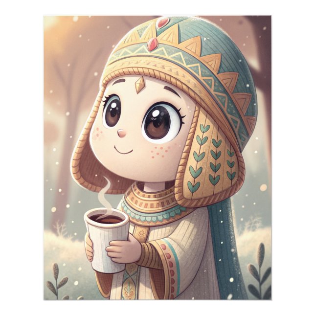Foto Linda Hatshepsut Kawaii | Arte de Comida e Coco (Frente)