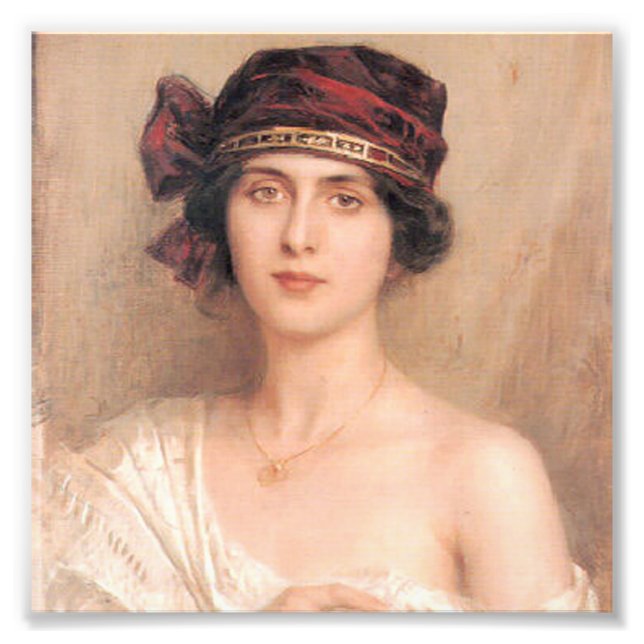 Foto Linda, jovem senhora, por Albert Lynch, Belle Epoq (Frente)