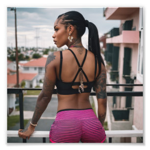 Foto Linda Tatuagem Negra em Shore Rosa