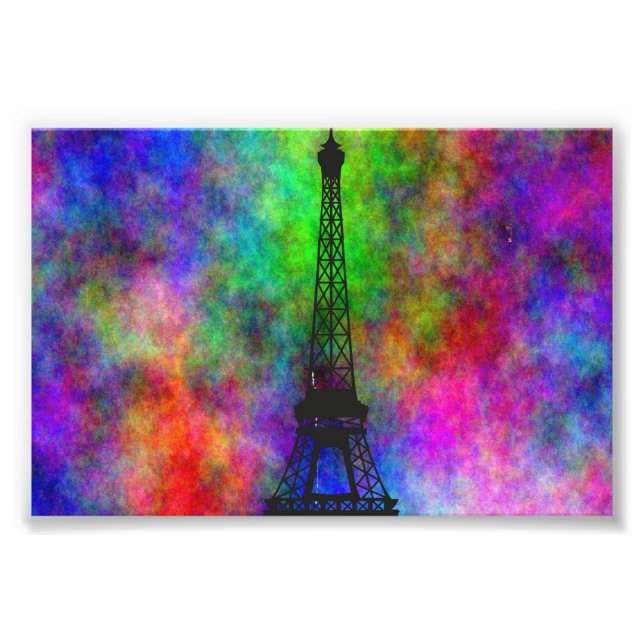 Foto Lindos efeitos colorido colorido da torre Eiffel (Frente)