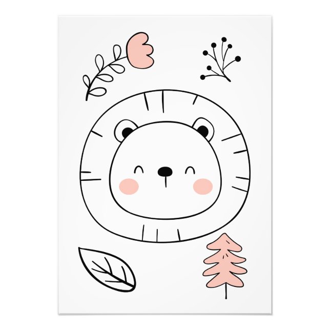Foto Lion Cute Lion Hand Drawn (Frente)