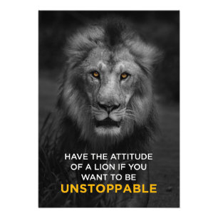 Foto Lion Motivational Unstoppaple