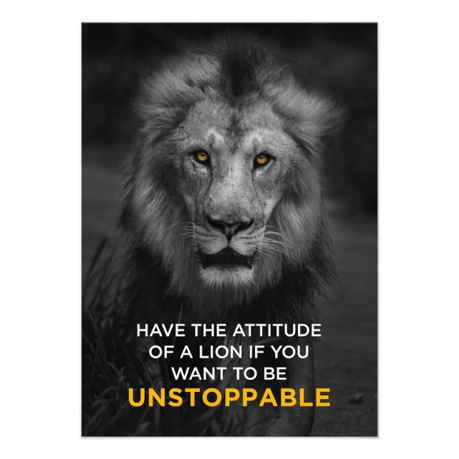 Foto Lion Motivational Unstoppaple (Frente)