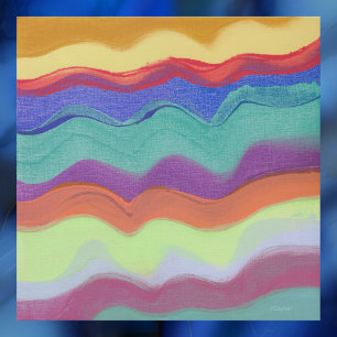 Foto Listras Horizontais Ondas, pintura por Abstrato