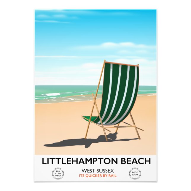 Foto Littlehampton Beach East Sussex poster de viagens (Frente)