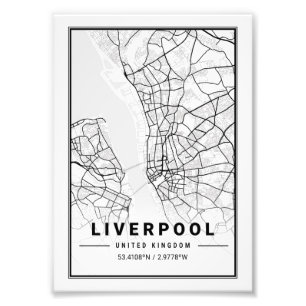 Foto Liverpool - Reino Unido Light City Map