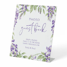 Foto: Livro de Convidado Purple Floral Sinal de Ca