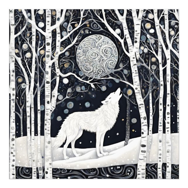 Foto Lobo Branco Moderno de inverno (Frente)