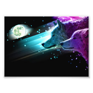 Foto Lobo, lua dos lobos, luar. Animal do espírito