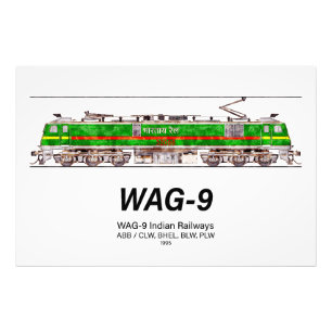 Foto Locomotiva WAG-9. Caminho de ferro da Índia