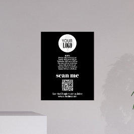 Foto Logotipo comercial simples Código QR preto e branc