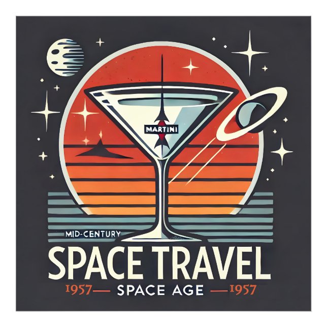 Foto Logotipo da Era Espacial Martini Viagem 1957 (Frente)