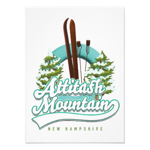 Foto logotipo da montanha attitash new hampshire ski