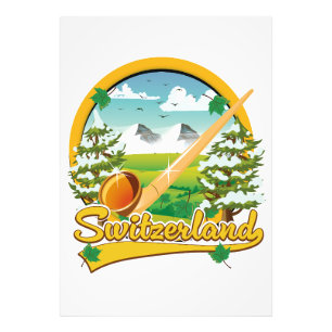 Foto logotipo de viagem retrô alphorn da Suíça