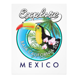 Foto logotipo retro Baja California Sur Mexico