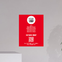 Foto Logotipo simples para empresas Código QR vermelho