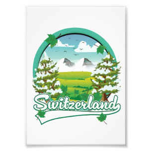 Foto logotipo viagem retrô da suiça