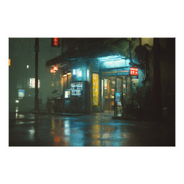 Foto Loja de Canto Japonesa Neon Chuvosa