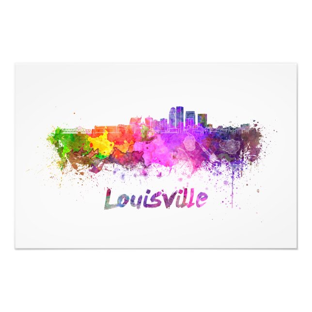Foto Louisville skyline in watercolor (Frente)