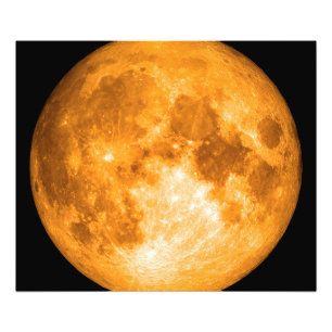 Foto Lua cheia alaranjada