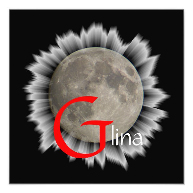 Foto Lua, Lune, Luna, Glina, Moon poster (Frente)