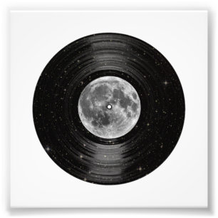 Foto Lua no registro de LP do vinil do espaço