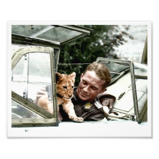 Foto Luftwaffe Ace Franz von Werra e Simba