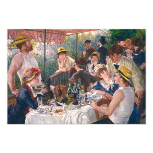 Foto Luncheon do Partido Barco, 1880 por Renoir (Frente)