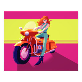 Foto Lupin III the third Fujiko bike print