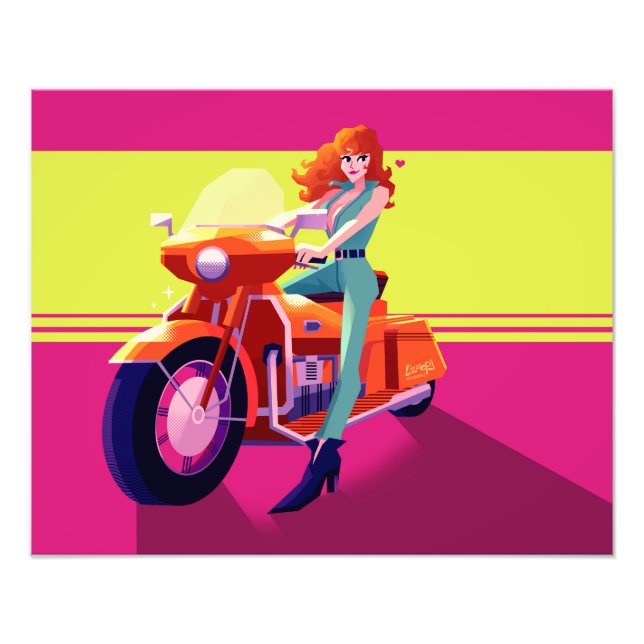 Foto Lupin III the third Fujiko bike print (Frente)