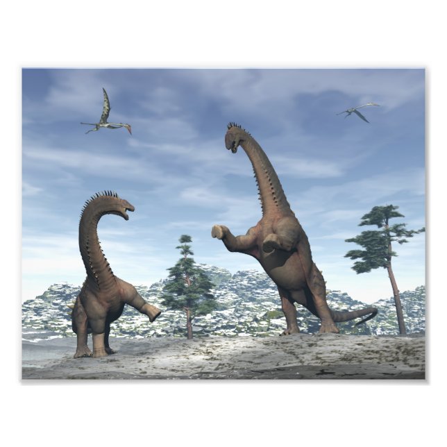Foto Luta dos dinossauros do Alamossauro - renderização (Frente)