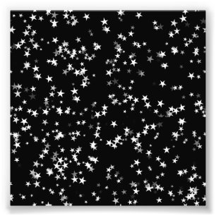 Foto Luxurious Starry Sky Black Star Elegance Astronomy