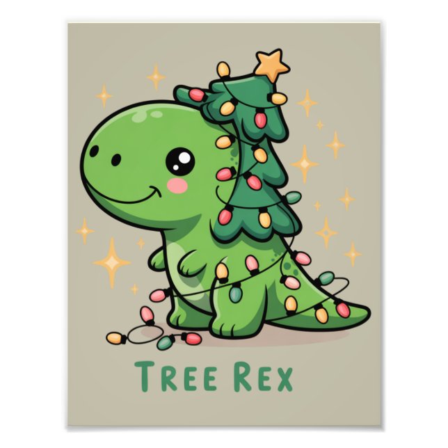 Foto Luz de Dinossauro de Natal Festa Engraçada Árvore  (Frente)