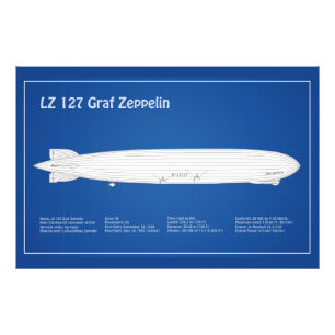 Foto LZ 127 Graf Zeppelin - Planos de Impressão de Aero