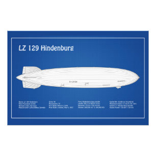 Foto LZ 129 Hindenburg - Planos de projeto de aeróstato