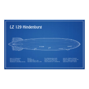 Foto LZ 129 Hindenburg - Planos de projeto de aeróstato