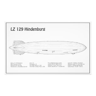 Foto LZ 129 Hindenburg - Planos de projeto de aeróstato
