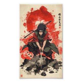 Foto 🖼 Madara Uchiha – Arte de parede em aquarela cine