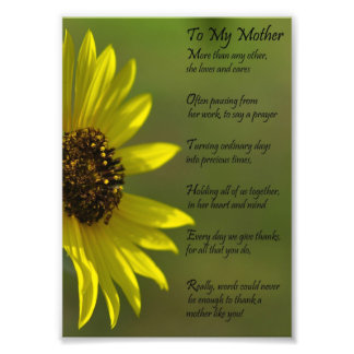 Foto Madre Sunflower Appriciation Obrigado Poem Impress