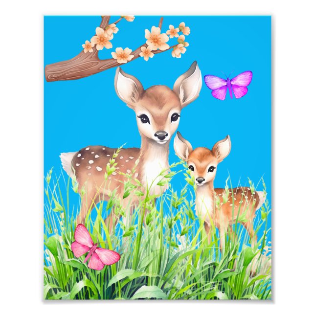 Foto Mãe e Bebê Deer (Frente)