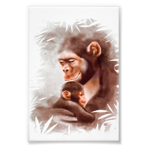 Foto Mãe E Filho, Pintura De Macaco, Aniversário Da F
