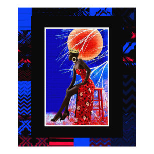 Foto Magia da Menina Negra • Tapeçaria de Arte Afrocent