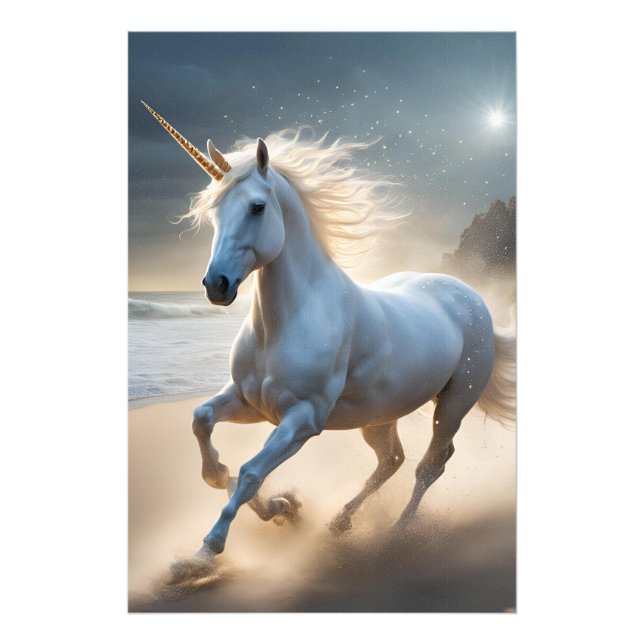 Foto Magical Unicorn on the Seashore (Frente)