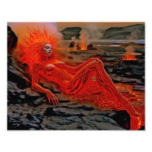 Foto "Magma Dormindo" - Retrato de Mulher Vulcânica