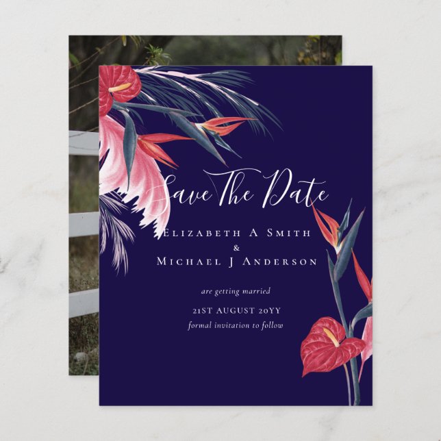 FOTO MAIS BARATA Salvar Datas Pampas Grass Tropica (Frente/Verso)