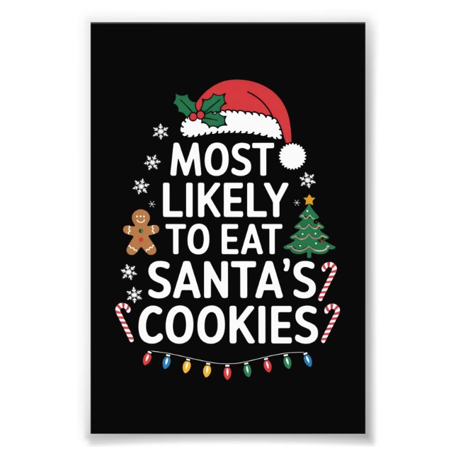Foto Mais Propenso a Comer os Biscoitos do Papai Noel F (Frente)